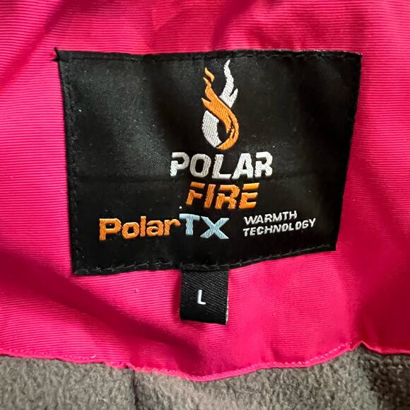 Polar Fire Coat Womens Large Hooded Thick Winter Jacket Pink Ski - Picture 7 of 12